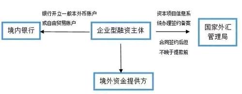 圖1、企業型融資主體跨境融資業務主要流程